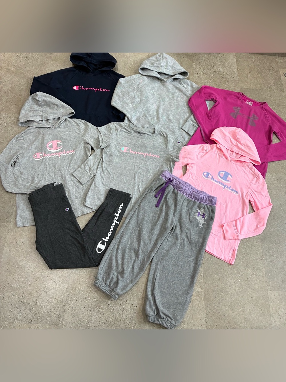 Girls UNDER ARMOUR/CHAMPION Sweatshirts..Hoodies..Shirts..Sweatpants & Leggings